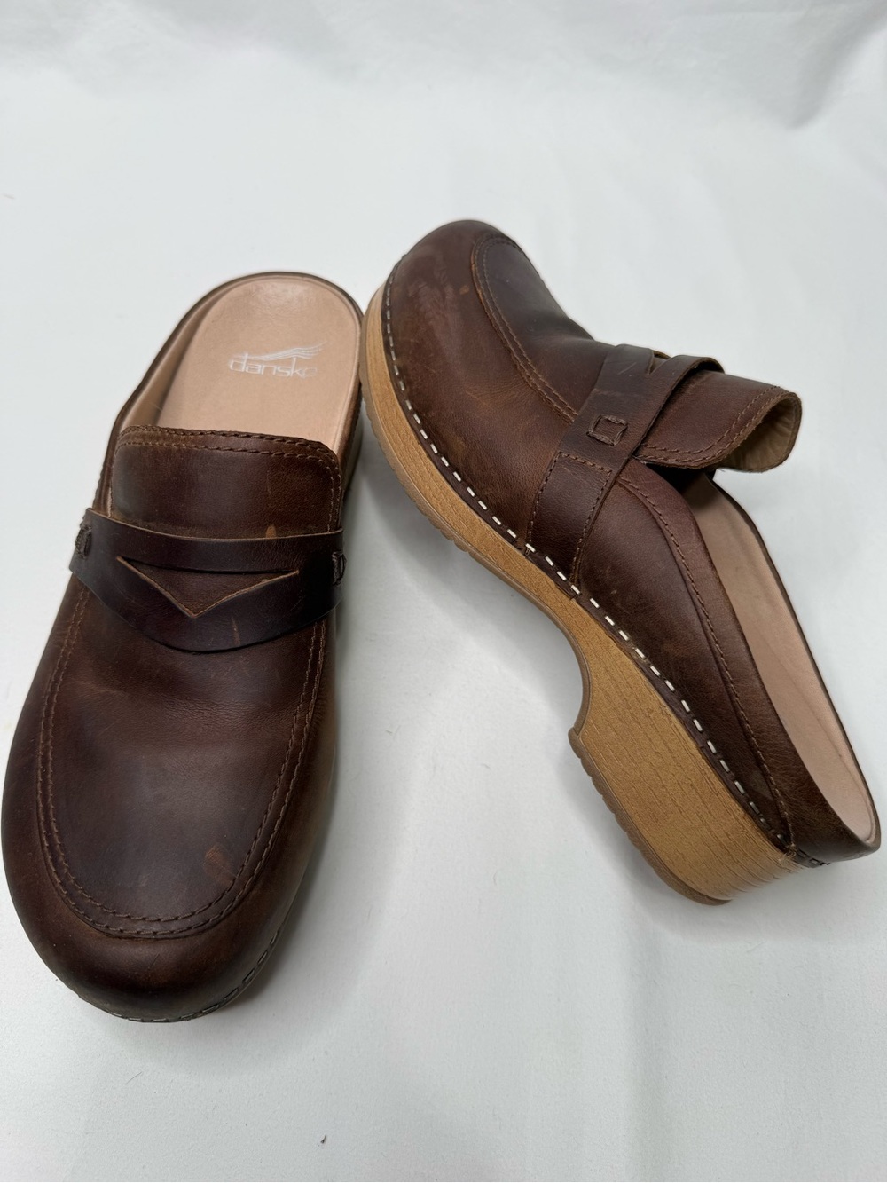 386 Dansko Bel Brown Oiled Penny Loafer Slip-On Women’s 41 EU US 10.5-11
